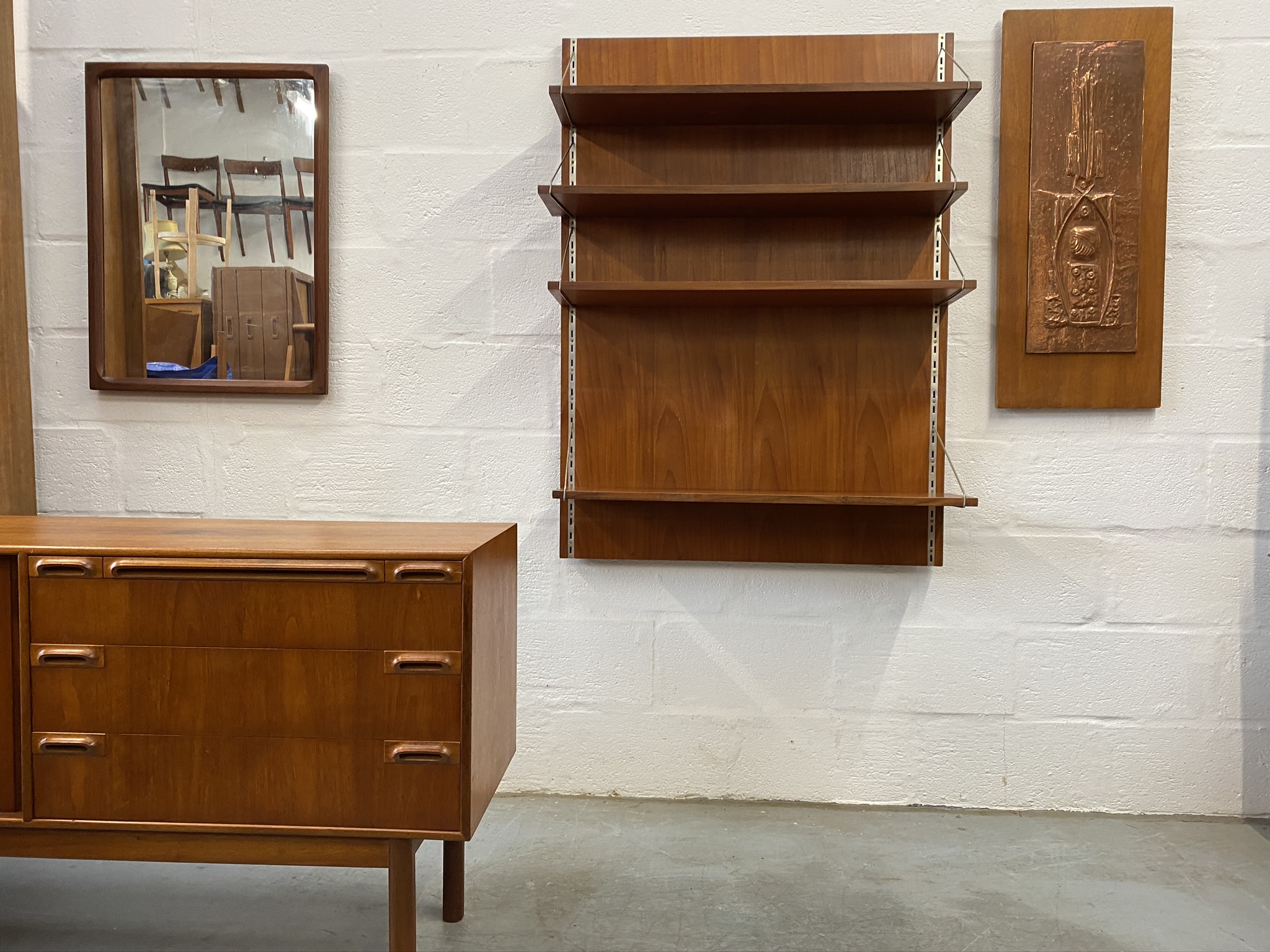 Vintage Stag S-Range S220 Wall Mounted Shelf Unit 1960s