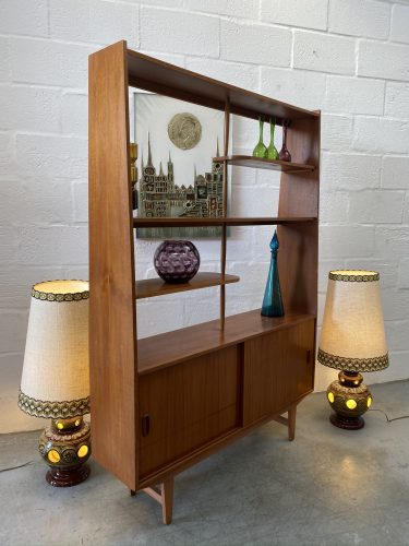 Vintage Mid Century 'Danish Style' Teak Room Divider  / Display Shelf 