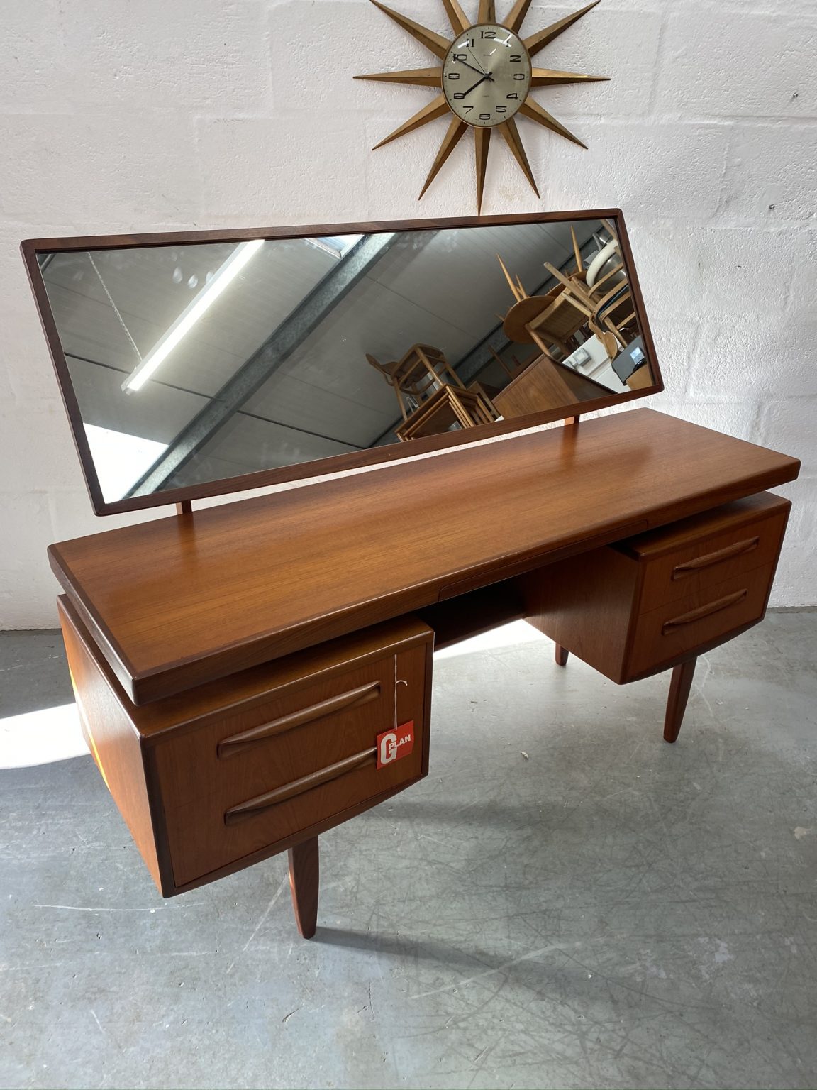 Vintage G Plan ‘Fresco’ Floating Top Desk / Dressing Table with Mirror