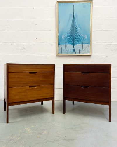 Vintage Pair of Teak Small Chests of Drawers / Bedsides by Richard Hornby