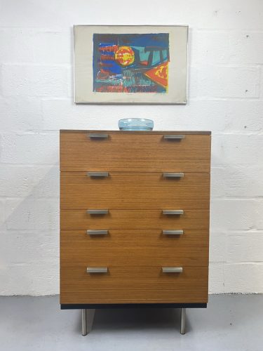 Stag 'Fineline' Range Tallboy Chest of Drawers Designed by John & Sylvia Reid, 1960's