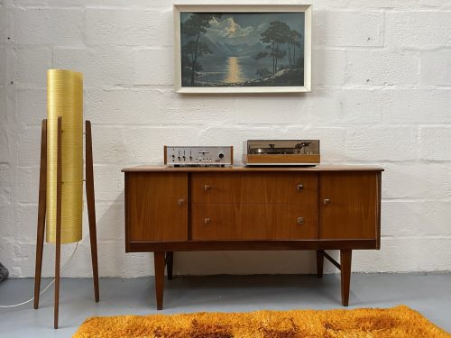 Vintage Mid Century Sideboard, Record Player / Media Stand