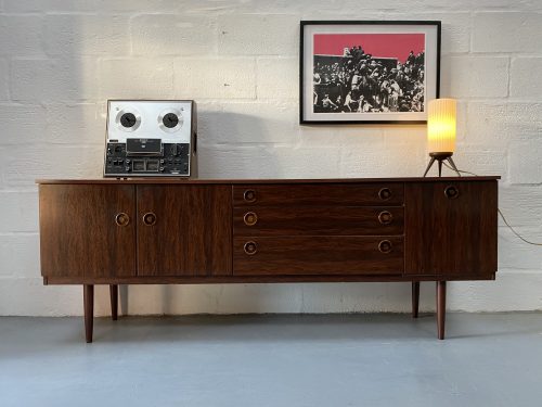 Vintage Late 1960s Greaves & Thomas Rosewood Sideboard