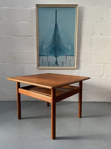 Vintage Danish Two Tier Teak Coffee Table by Trioh Mobler