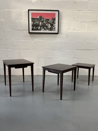 Mid Century Vintage Danish Rosewood Nesting Tables KVALITET FORM FUNKTION 1960s