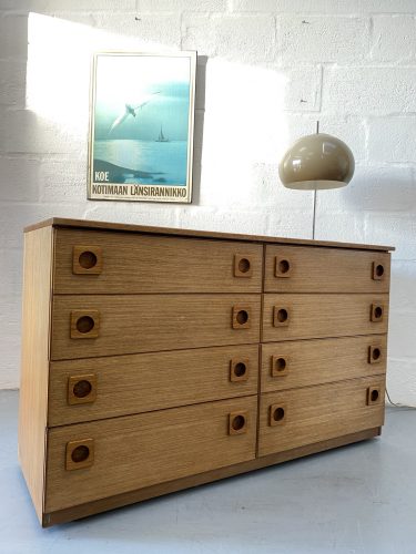 Late 1960s Mid Century Vintage SCHREIBER Double Bank of Drawers Retro