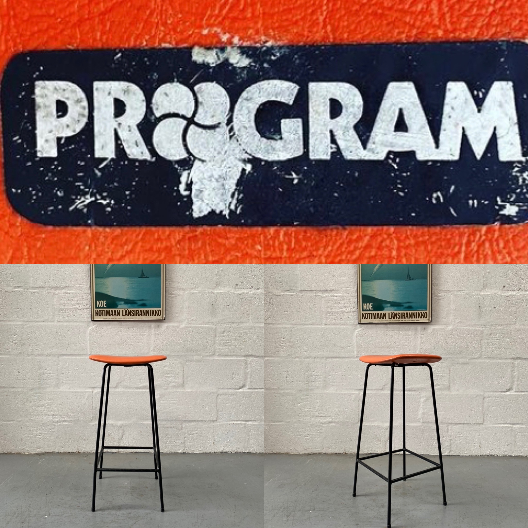 A Single Mid Century Vintage 'Program' Stool by Frank Guille for Kandya