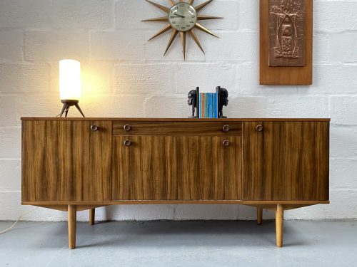 Vintage Walnut & Sycamore Sideboard by Neil Morris for Morris Furniture, Glasgow