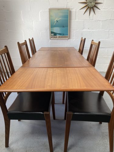 Set of Six Mid Century Danish Dining Chairs & Dining Table by Mogens Kold 1960s