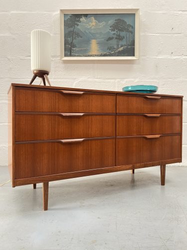 Vintage Mid Century Austinsuite Chest of Six Drawers / Sideboard