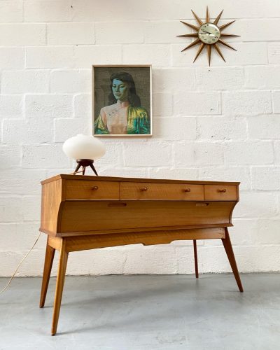 Vintage 1950s Mid Century Alfred Cox Dressing Table / Desk