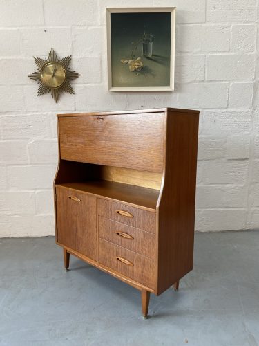 Vintage Mid Century Teak Bureau by Jentique