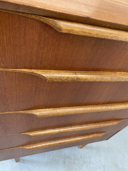 Chest of 5 Drawers in Teak by Beeanese, 1960s