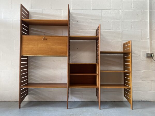 Three Bays of Ladderax Modular Shelving Designed by Robert Heal in 1964 for Staples of Cricklewood, London