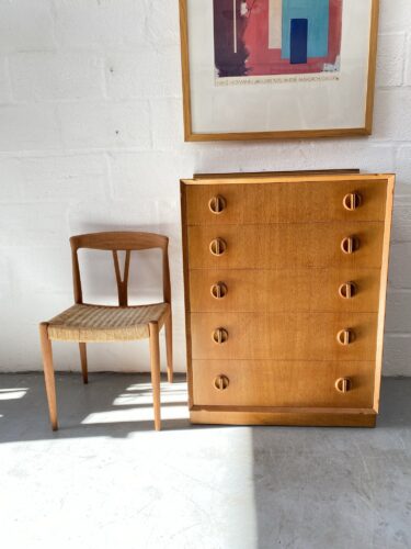 Vintage 1960s Oak Chest of Drawers by White & Newton of Portsmouth