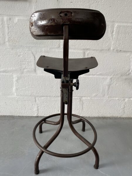 1950s Vintage Tan-Sad Factory Swivel Chair  