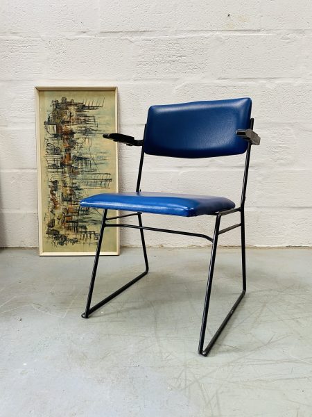 Vintage Single Ernest Race Auditorium Chair, 1960s