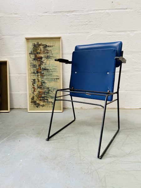 Vintage Single Ernest Race Auditorium Chair, 1960s
