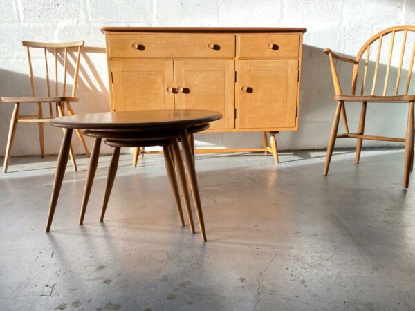 Mid Century Original Set of Ercol ‘Pebble’ Nest of Tables