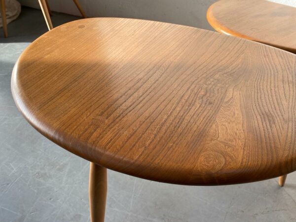 Mid Century Original Set of Ercol ‘Pebble’ Nest of Tables