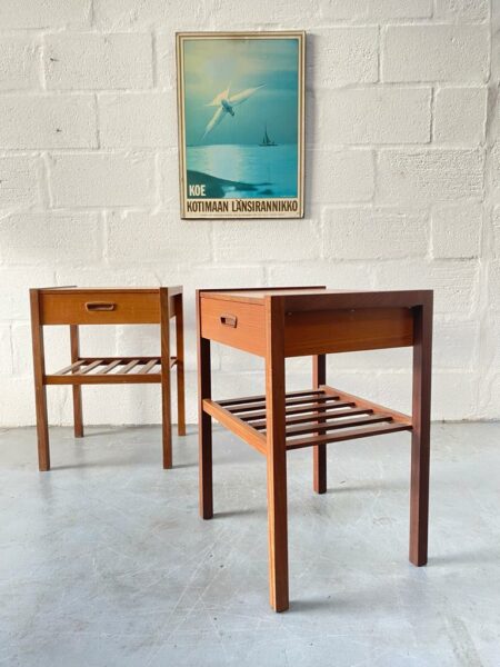 Pair of Vintage Side Tables / Bedside Tables By Myer 1960s