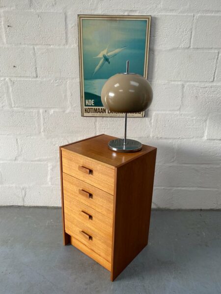 Vintage 1960's White & Newton Teak Chest Of 4 Drawers Mid Century