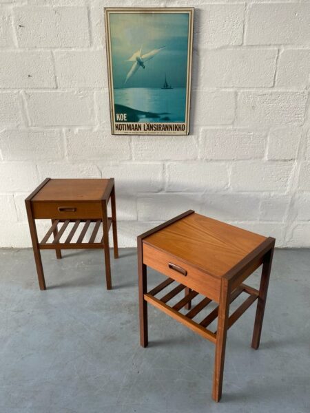 Pair of Vintage Side Tables / Bedside Tables By Myer 1960s