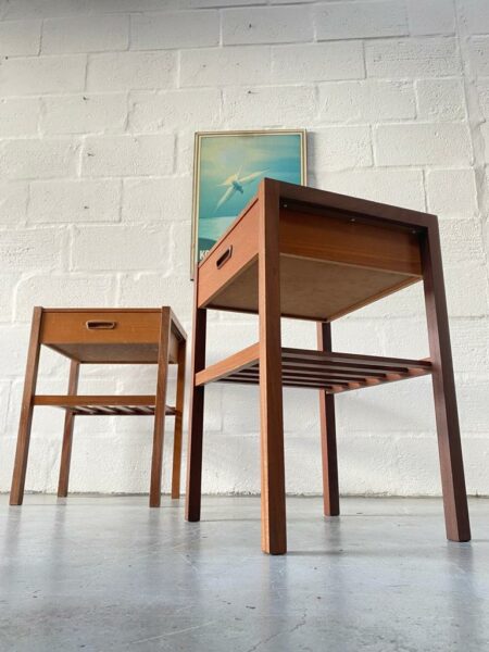 Pair of Vintage Side Tables / Bedside Tables By Myer 1960s