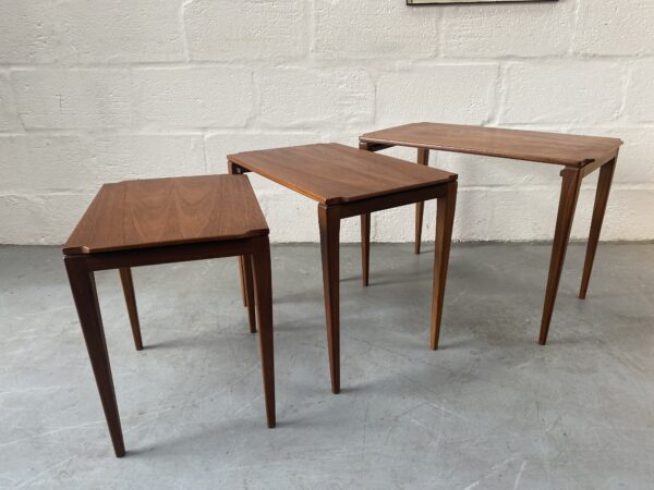 Vintage Richard Hornby Solid Afromosia Nesting Tables, 1950s
