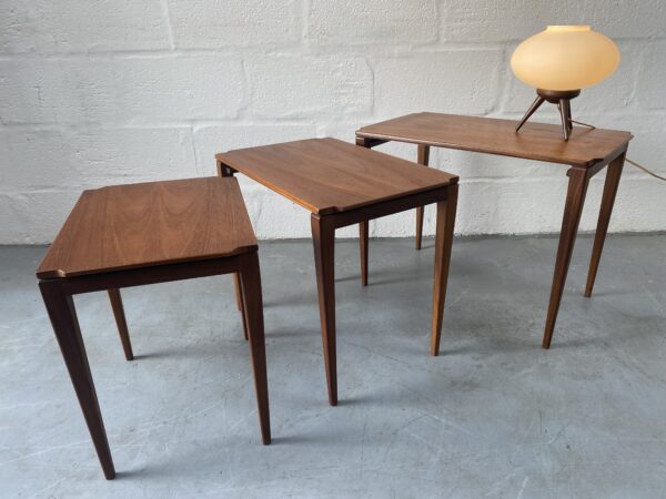 Vintage Richard Hornby Solid Afromosia Nesting Tables, 1950s