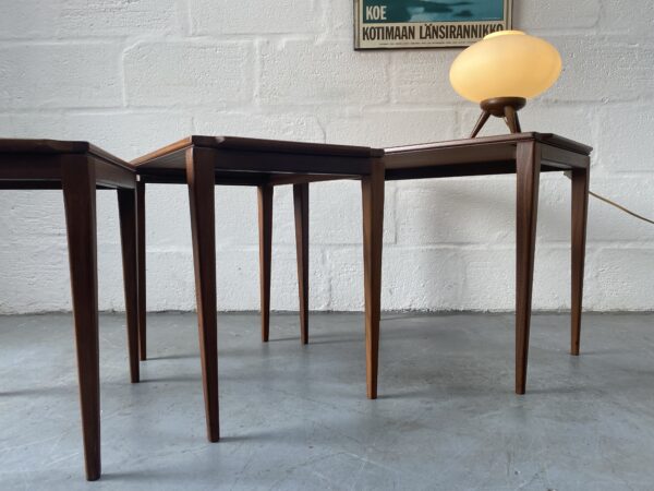 Vintage Richard Hornby Solid Afromosia Nesting Tables, 1950s
