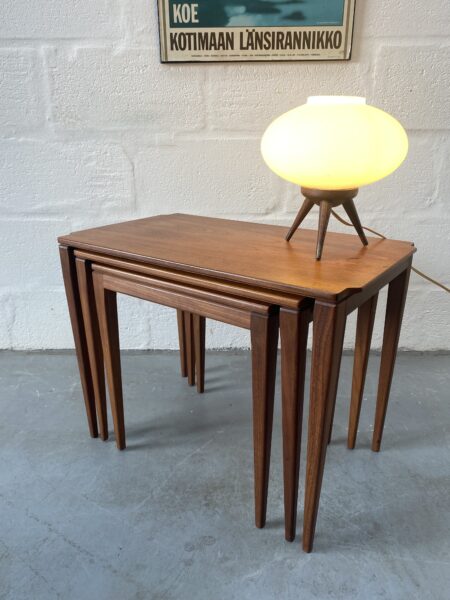 Vintage Richard Hornby Solid Afromosia Nesting Tables, 1950s