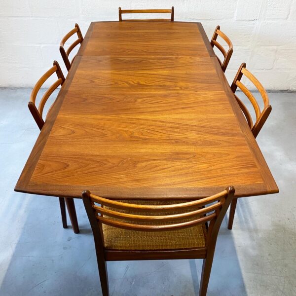 Mid Century Vintage G Plan Dining Table and Six Chairs