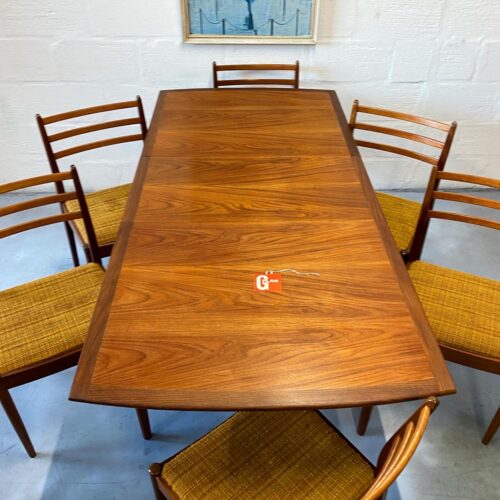 Mid Century Vintage G Plan Dining Table and Six Chairs