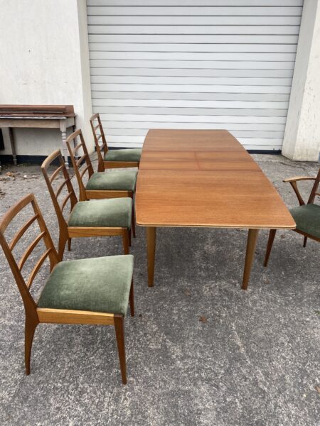 Mid Century Mcintosh Dining Table and 6 Chairs