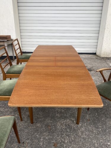 Mid Century Mcintosh Dining Table and 6 Chairs