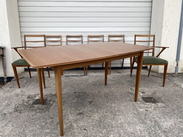 Mid Century Mcintosh Dining Table and 6 Chairs