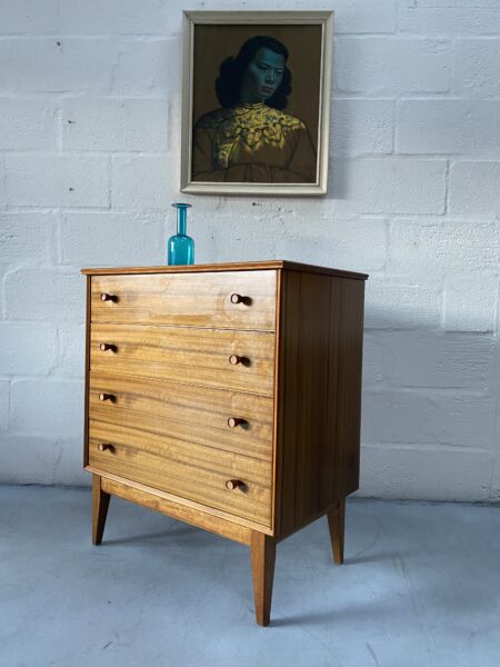 Mid Century Alfred Cox Walnut Chest of Drawers