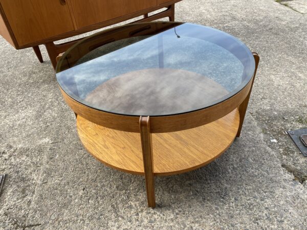 Mid Century Smoked Coffee Table by Remploy Retro
