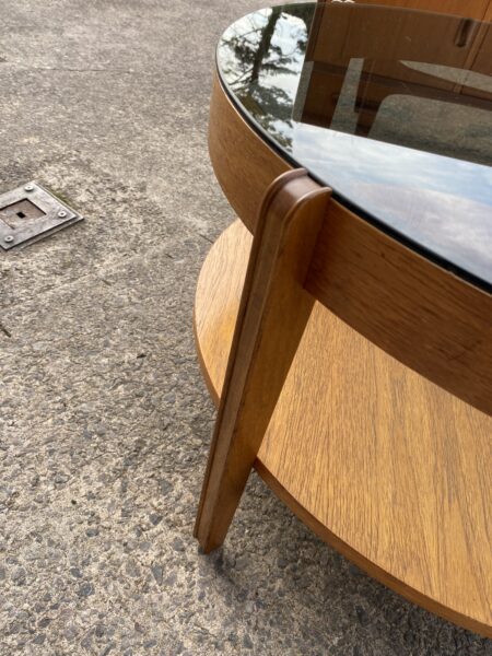 Mid Century Smoked Coffee Table by Remploy Retro