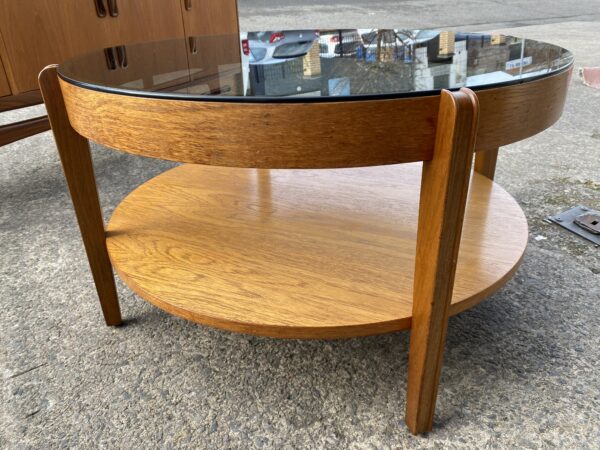 Mid Century Smoked Coffee Table by Remploy Retro