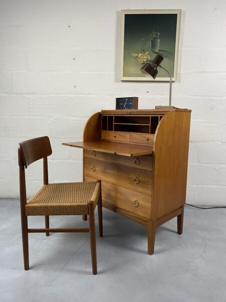 Vintage 1960s Writing Bureau Desk by Remploy
