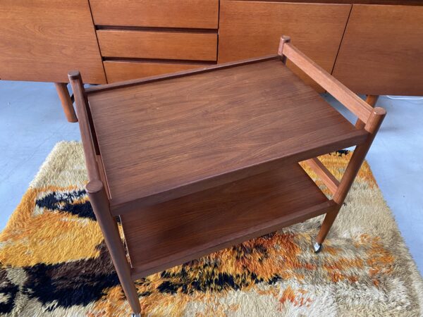 Mid Century Danish Teak Trolley Vintage Drinks Trolley Bar Cart 1960’s