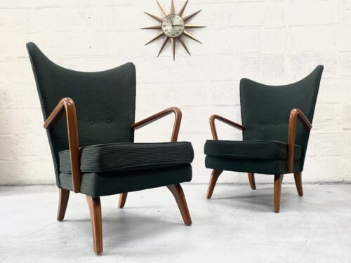 Pair of Vintage Mid Century Howard Keith 'Bambino' Chairs