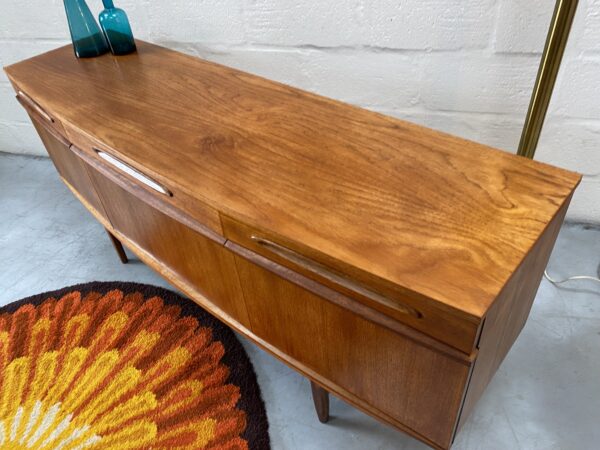 Vintage Elliott’s of Newbury (EON) Curved Front Teak Sideboard 