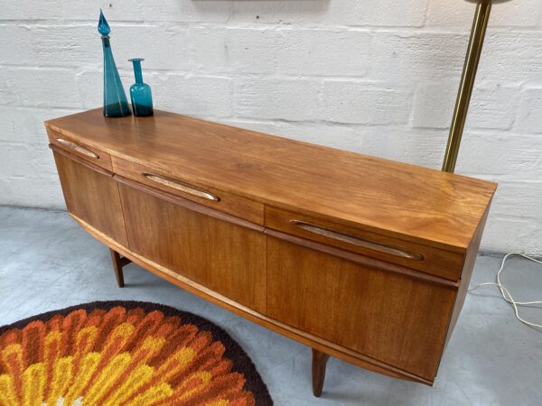Vintage Elliott’s of Newbury (EON) Curved Front Teak Sideboard 