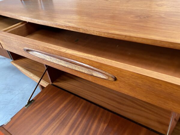Vintage Elliott’s of Newbury (EON) Curved Front Teak Sideboard 