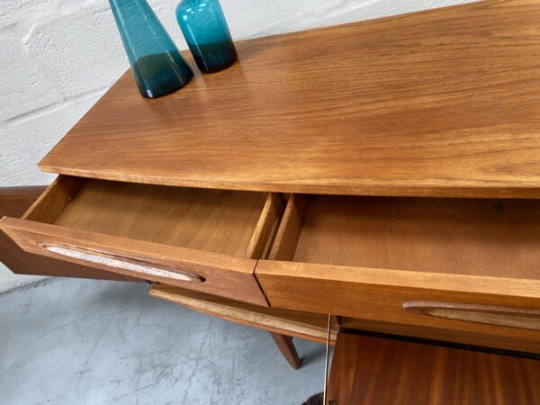 Vintage Elliott’s of Newbury (EON) Curved Front Teak Sideboard 