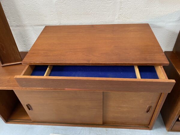 1960s Mid Century Floating Shelving System