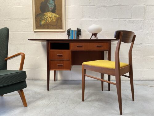 Danish Teak Dropleaf Vintage Desk 1960s